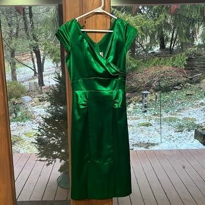 Stop Staring emerald silk dress